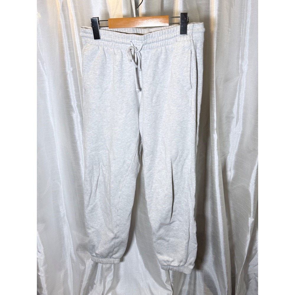 Tna Sweatpants Women S Light Gray CozyAF Fleece Joggers Drawstring Elastic Waist